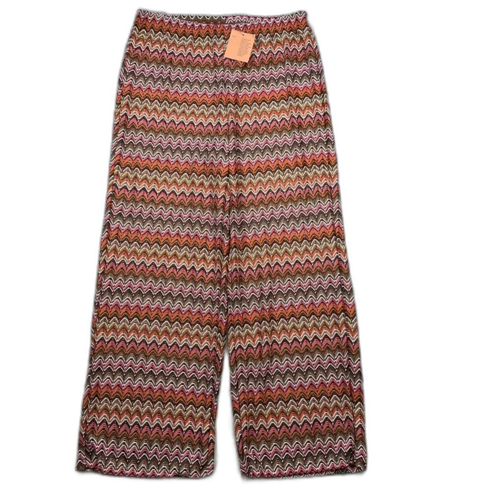 Shade & Shore Crochet Knit Wide Leg Beach Cover-Up Pants Large 12-14